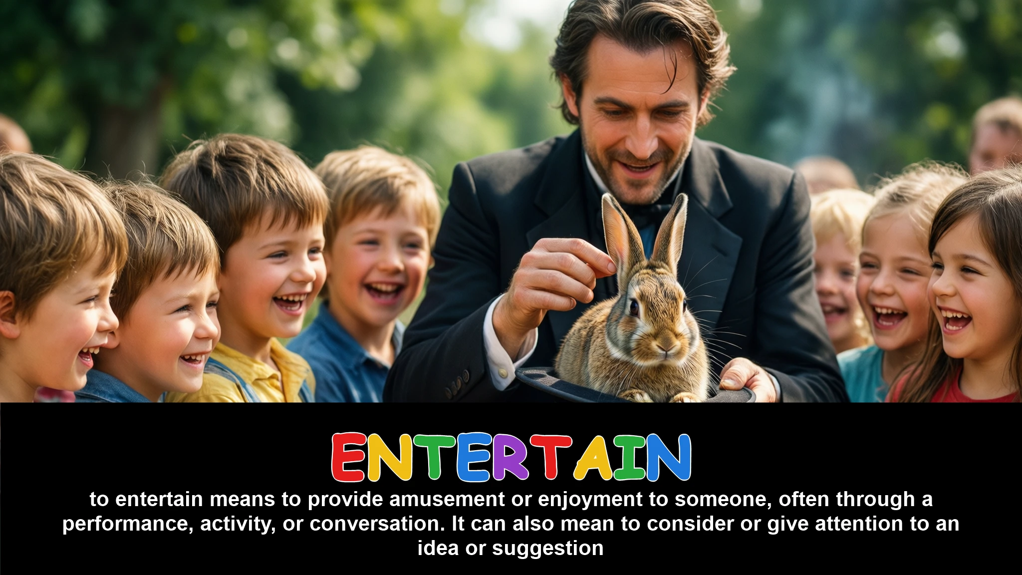 English Illustration for entertain